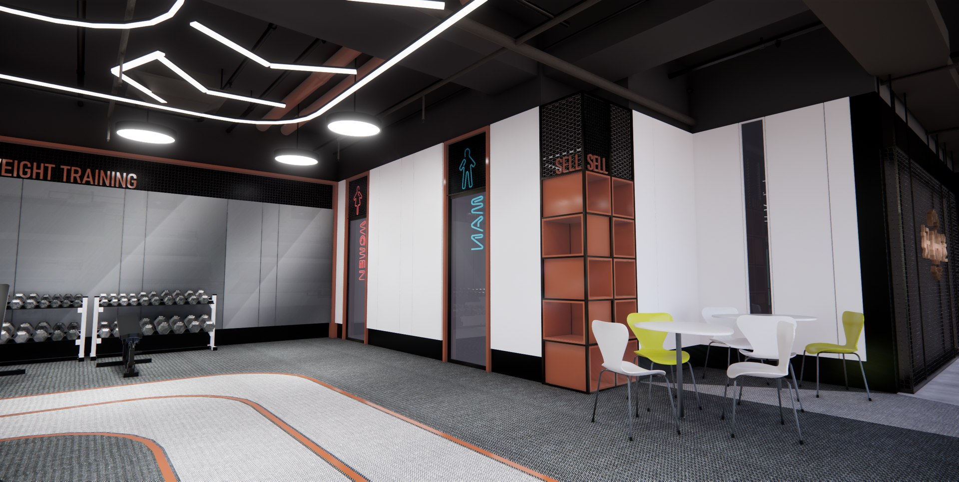 GYM Room-A2 3D Model - TurboSquid 2012908