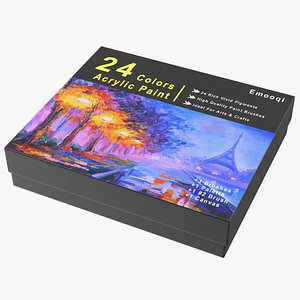 3D Box of Acrylic Paints Emooqi