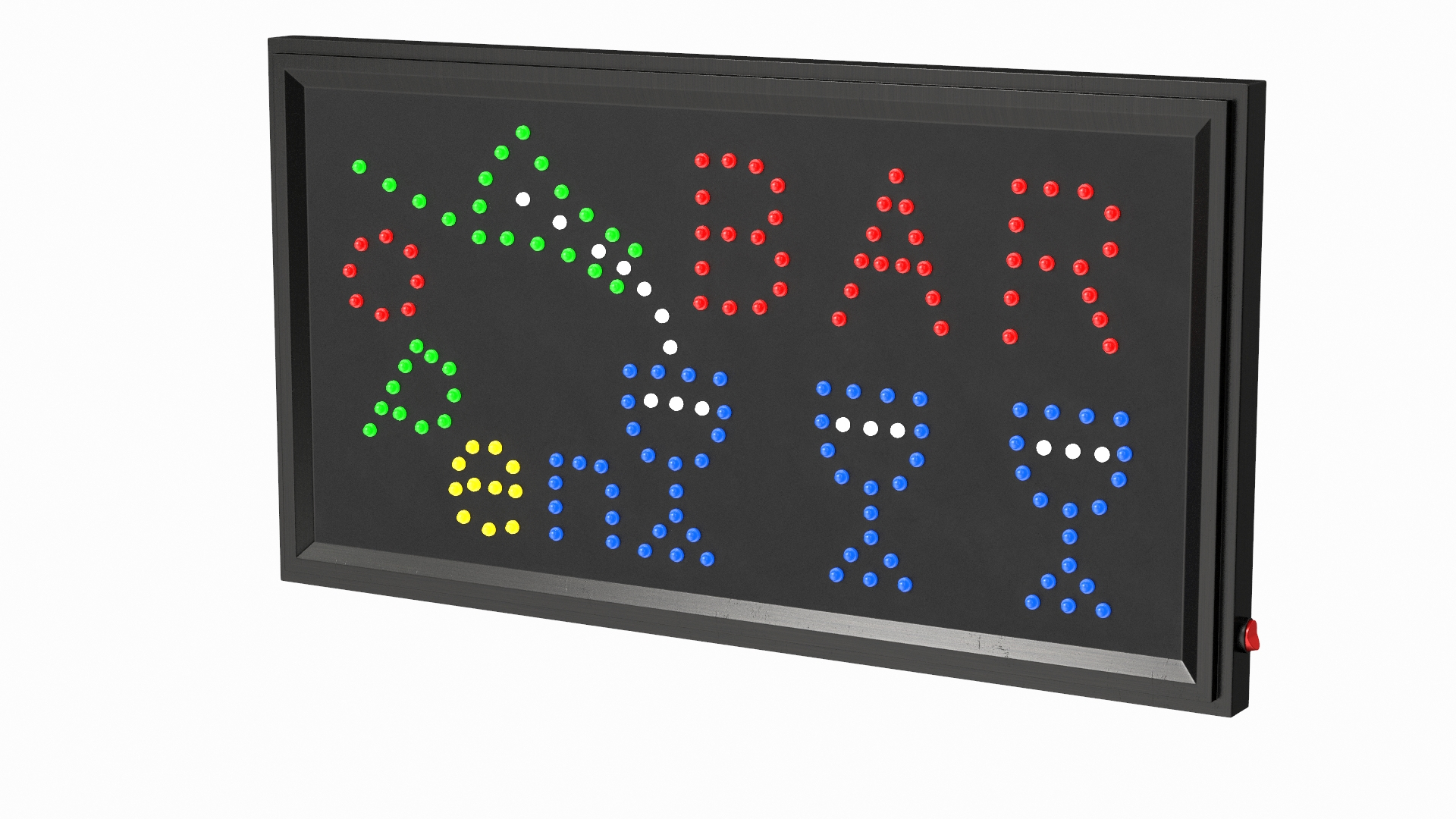 3D LED Bar Open Neon Light Business Sign Model - TurboSquid 2104784