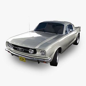 3d model mustang 1966 car sport
