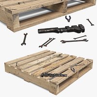 Timber Cargo Pallet with Maintenance Tools