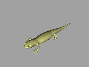 3d cartoony lizard