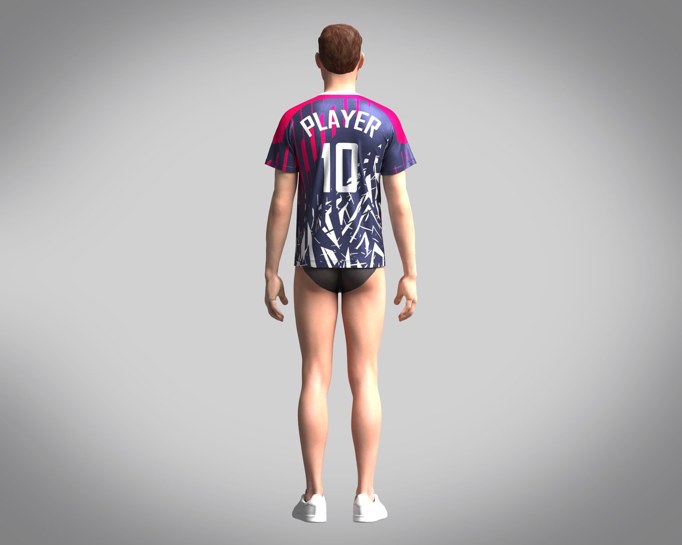 3D Soccer Dark Blue jersey Player 07 - TurboSquid 1950238