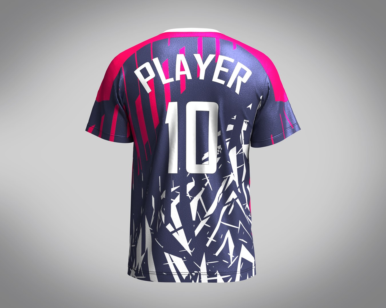 Soccer Blue and white color Jersey Player-10 3D model - TurboSquid 2050767