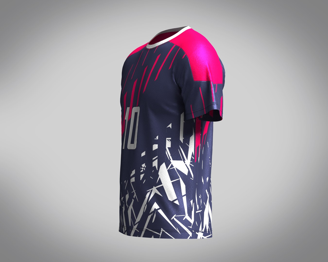 Soccer Blue and white color Jersey Player-10 3D model - TurboSquid 2050767
