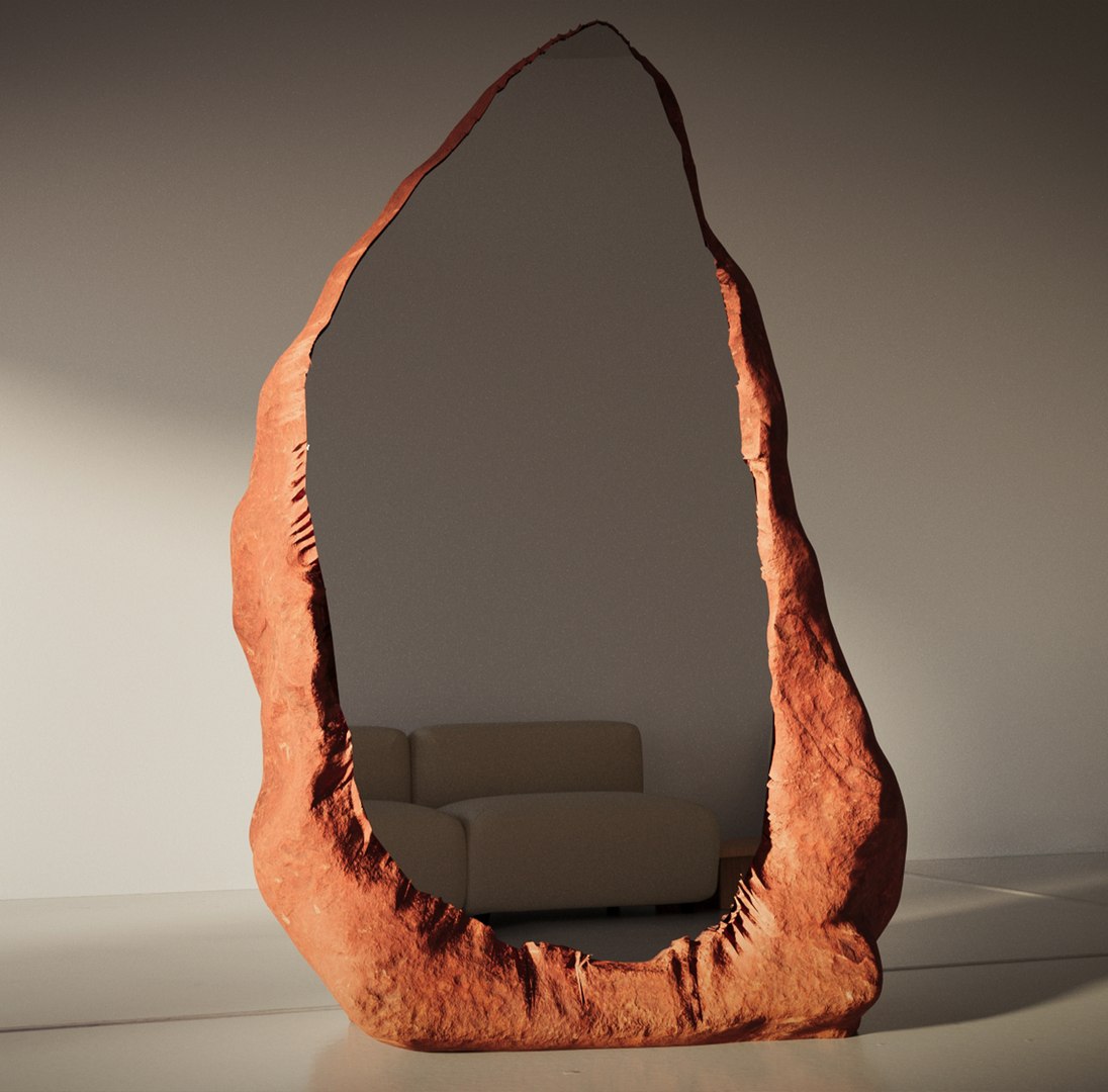 3D Abstract Stone Mirror - TurboSquid 2385276