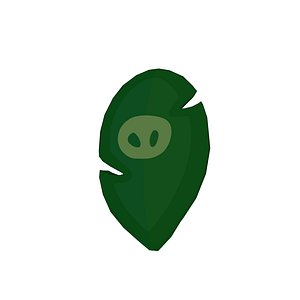 cartoon leaf 3D model