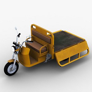 Electric Cargo Rickshaw 3D model