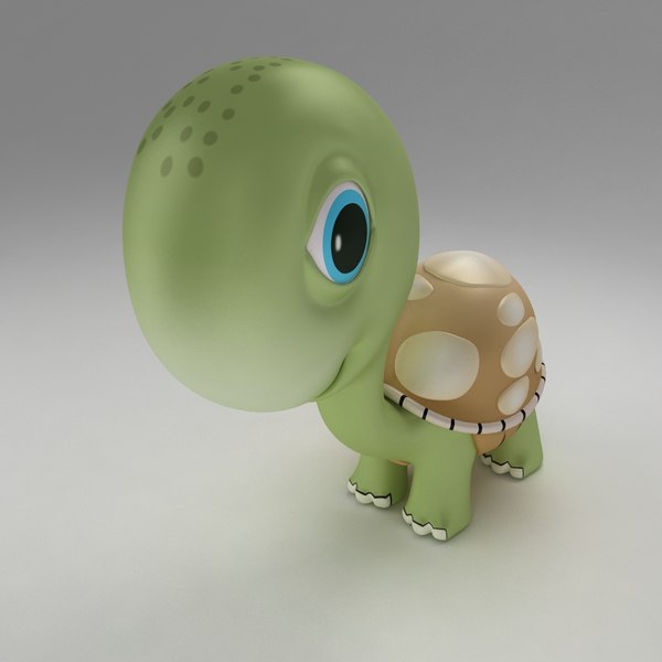 3d model turtle tortoise young