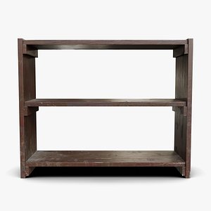 Wooden Cabinet red v1-15 3D