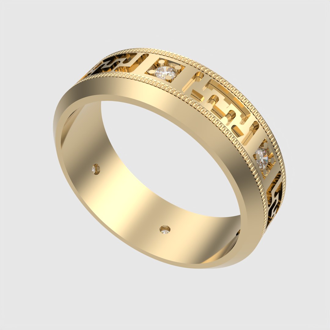 Geometric Inlay Pattern Ring JDBCo 3D Model - TurboSquid 2345217