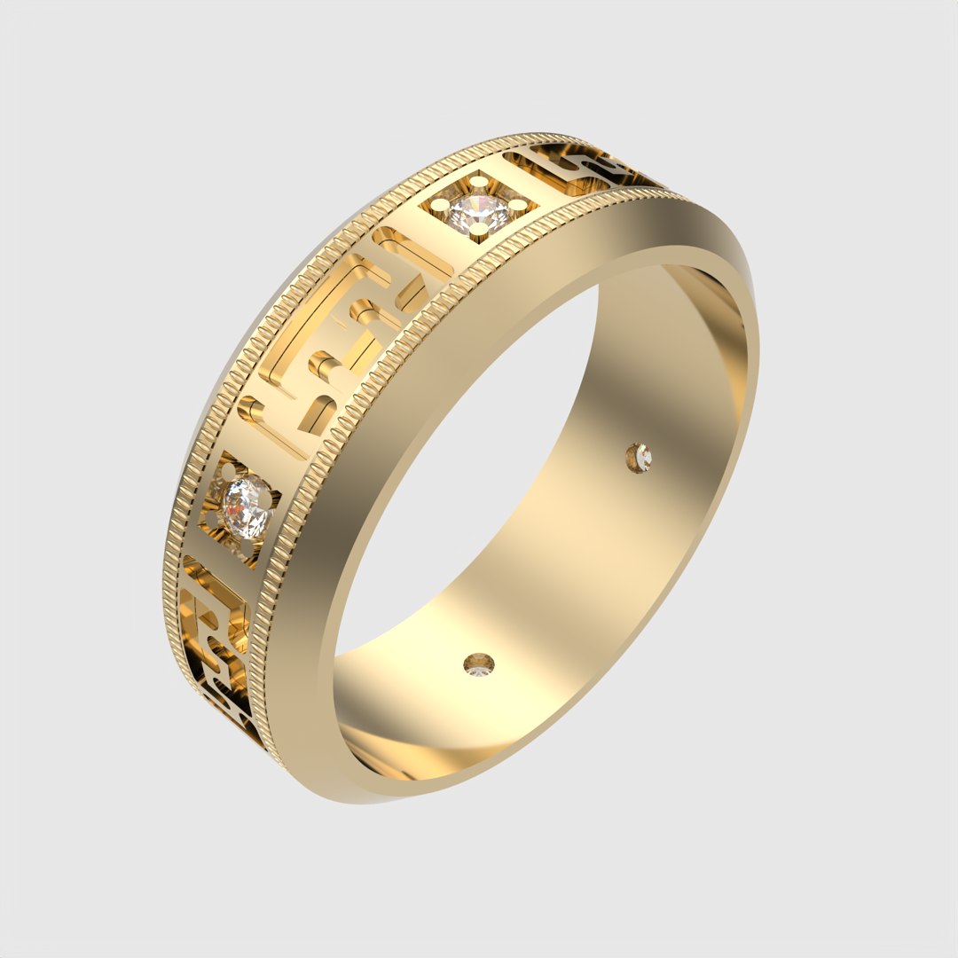Geometric Inlay Pattern Ring JDBCo 3D Model - TurboSquid 2345217
