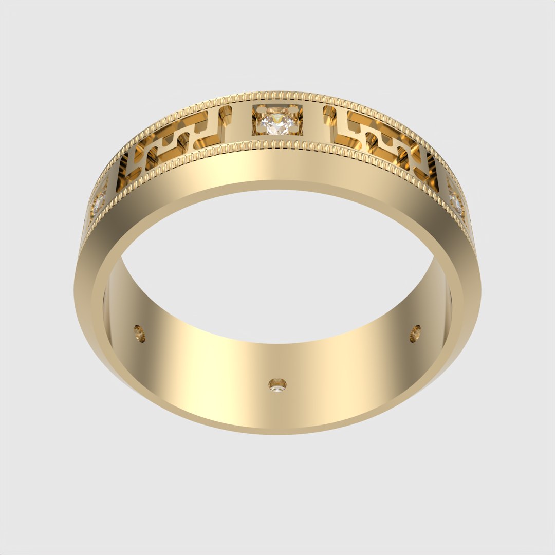 Geometric Inlay Pattern Ring JDBCo 3D Model - TurboSquid 2345217