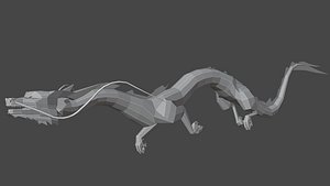 Low Poly Chinese Dragon 3D model