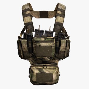 Survivalist Combat  - Game Ready Chest Vest 3D model