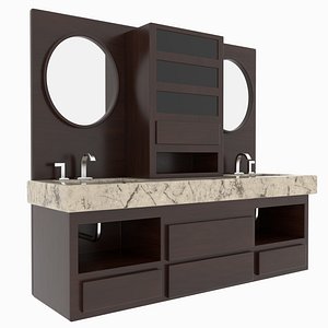 Bathroom Sink and Cabinets