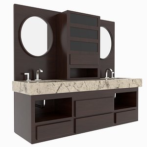 Bathroom Sink and Cabinets