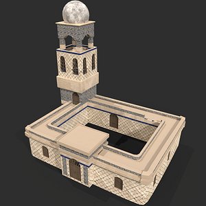 3D model 3D Game House with PBR texturing
