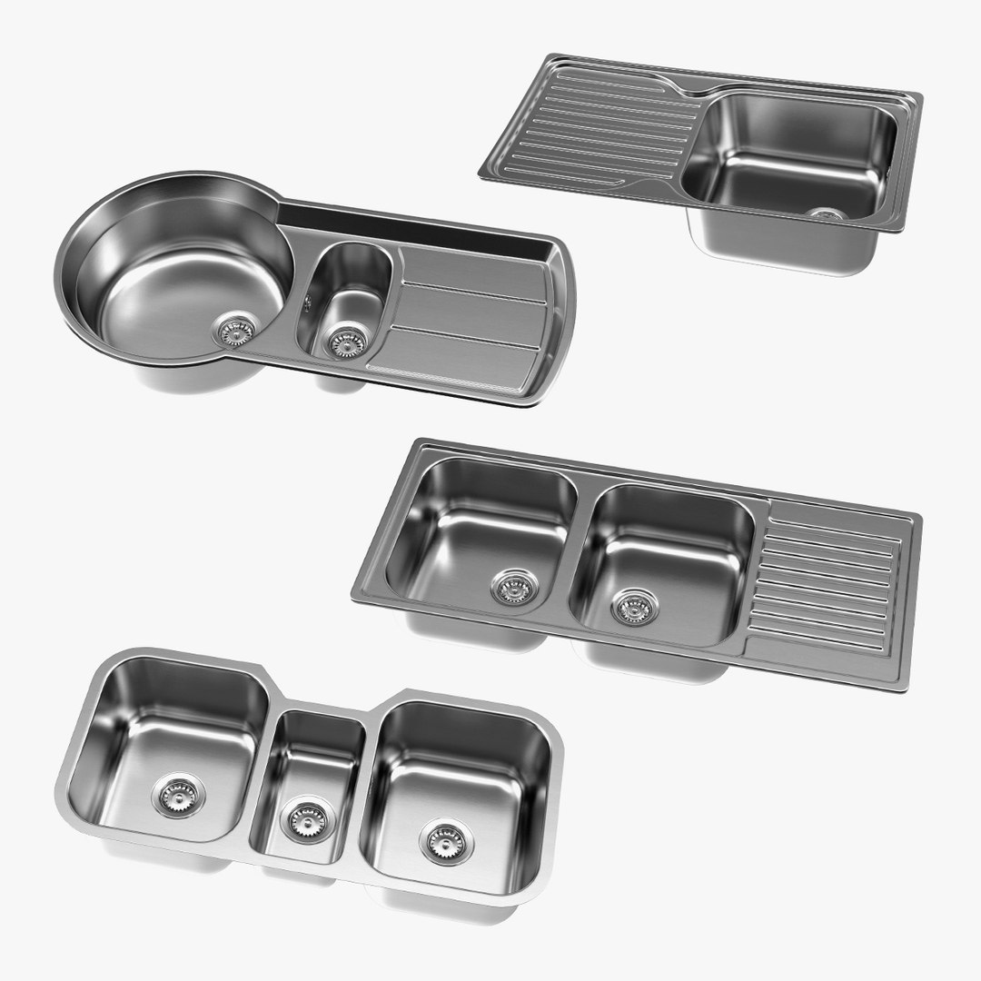 Kitchen Sinks Collection 3 3D model preview