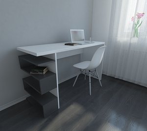 3D table chair