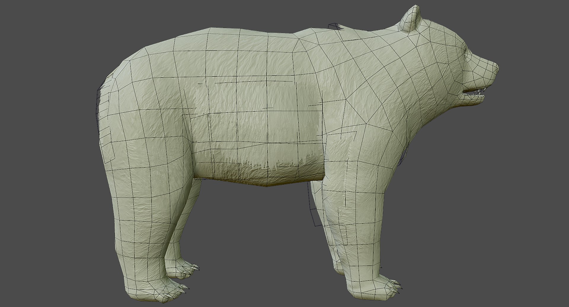 Low-poly Bear 3d Max