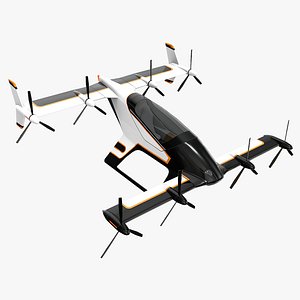 3D Futuristic Flying Taxi model