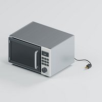 Countertop Microwave with Glass Turntable and Control Panel