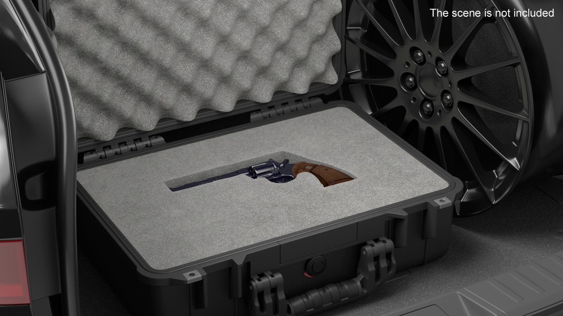 3D Hard Gun Case By Pelican With Colt Style Revolver - TurboSquid 2396186