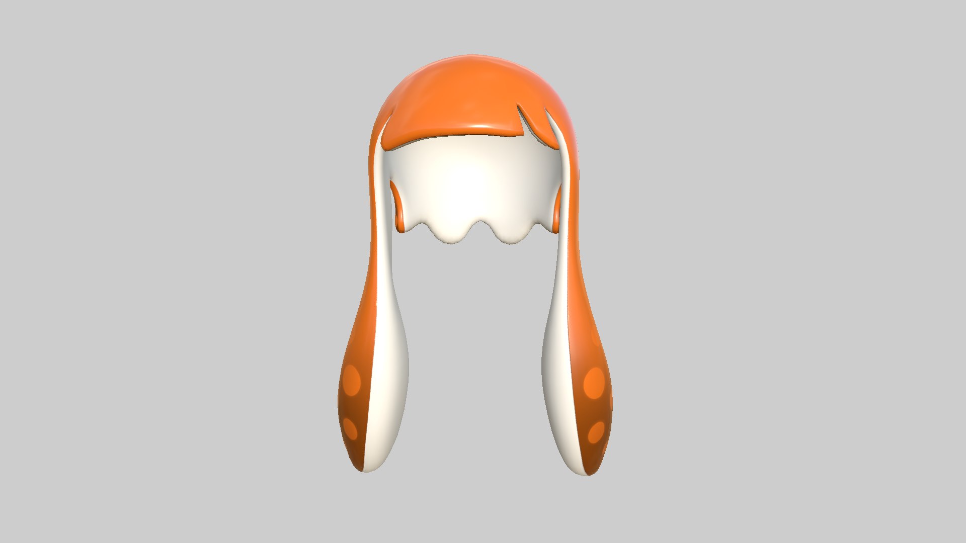 Inkling Hair 07 Orange - Splatoon Character Design Model - TurboSquid ...