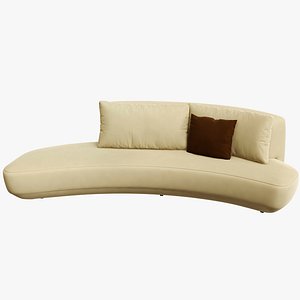 Audrey curved sofa by Massimo Castagna 3D model