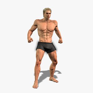 3D model Muscular Male 3D Model
