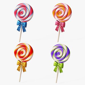 Swirl Lollipop Stylized 3D model