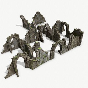 3D Ruin Gate model