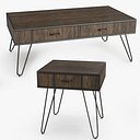 Adecyn Rectangular Coffee Table Brown Set of 2(1)