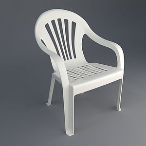 3D plastic chair model