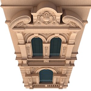 3D classic facade architectural