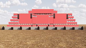 Grand Concert Stage Design Detailed 3D