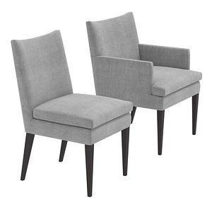 Arudin side armchair and armless chair no 696