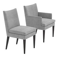 Arudin side armchair and armless chair no 696