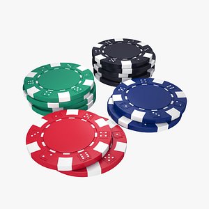 poker chip set 3D