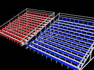 bleachers 3d max