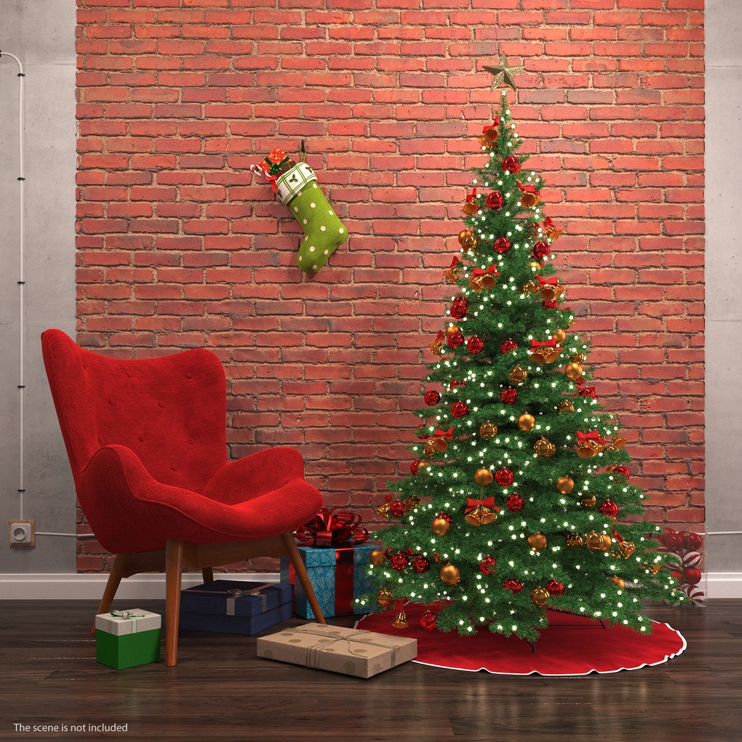 3D Model Christmas Tree Golden Star - TurboSquid 1467053