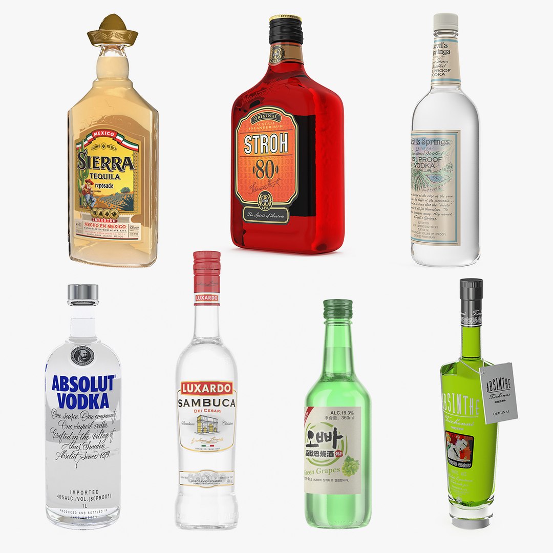 Alcoholic Drinks Collection 5 3D model preview