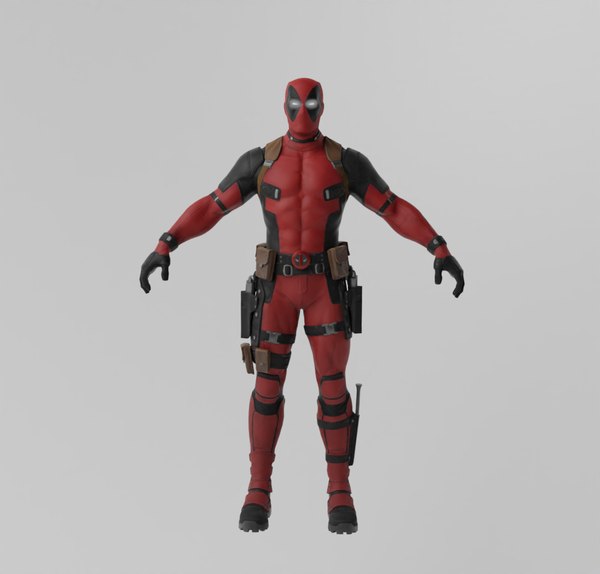3D model Deadpool Lowpoly Rigged - TurboSquid 2034138