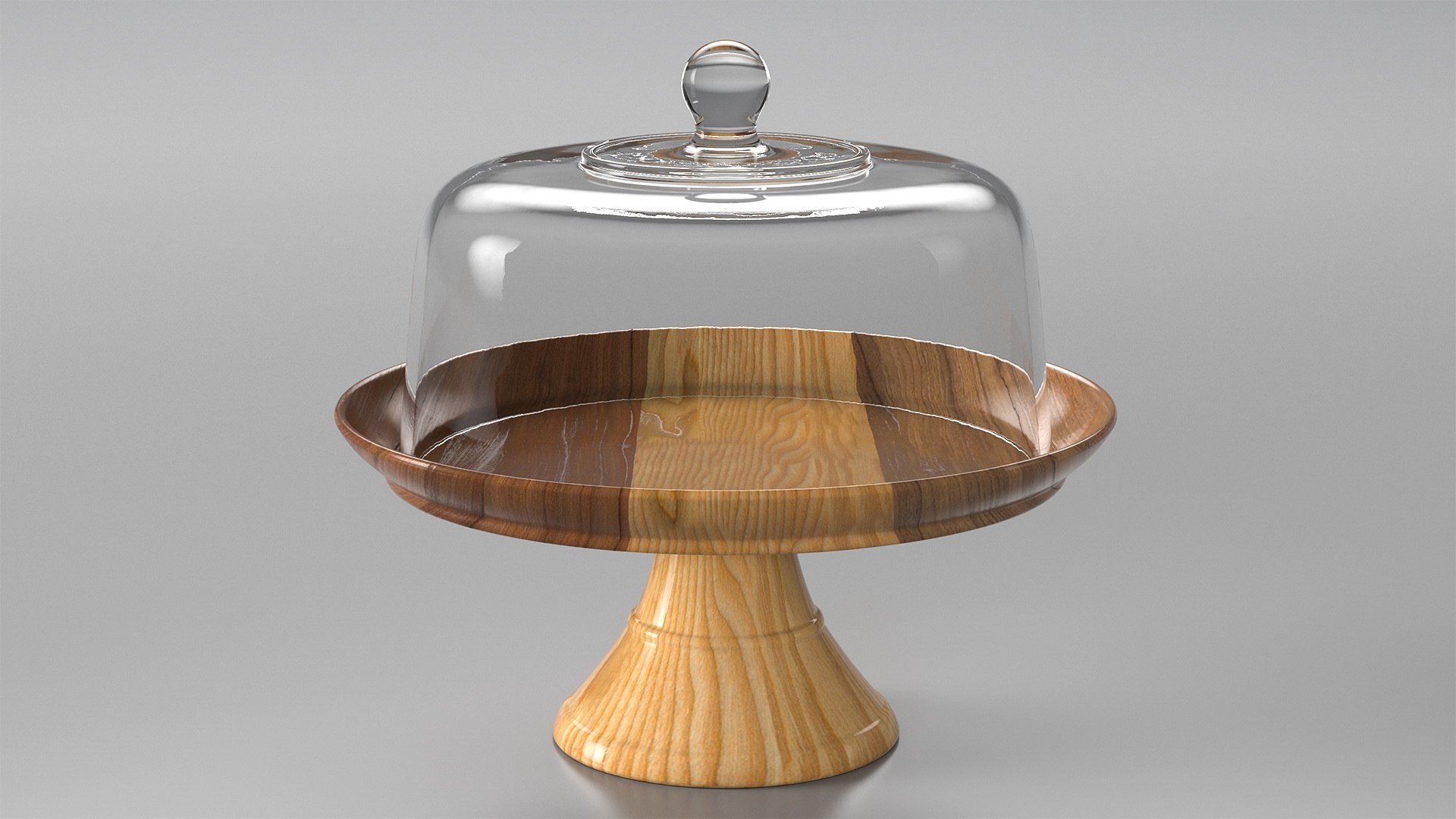 Wooden cake stand dome 3D model TurboSquid 1468270