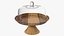 Cake Stand Wooden with Dome