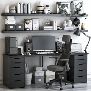 3D IKEA office workplace 72