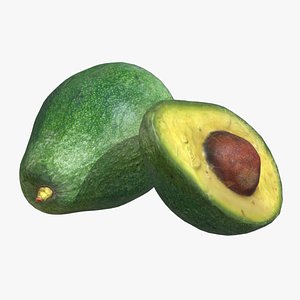 Avocado Low Poly 3D model