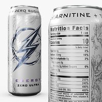 Caffeinated Zero Sugar Energy Drink Can White