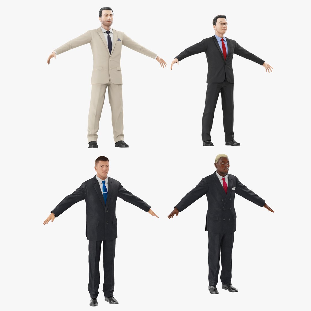Businessmans 3D Models Collection 3D model preview